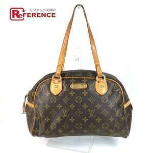 Louis Vuitton Montorgueil bag shoulder Boston handbag canvas brown